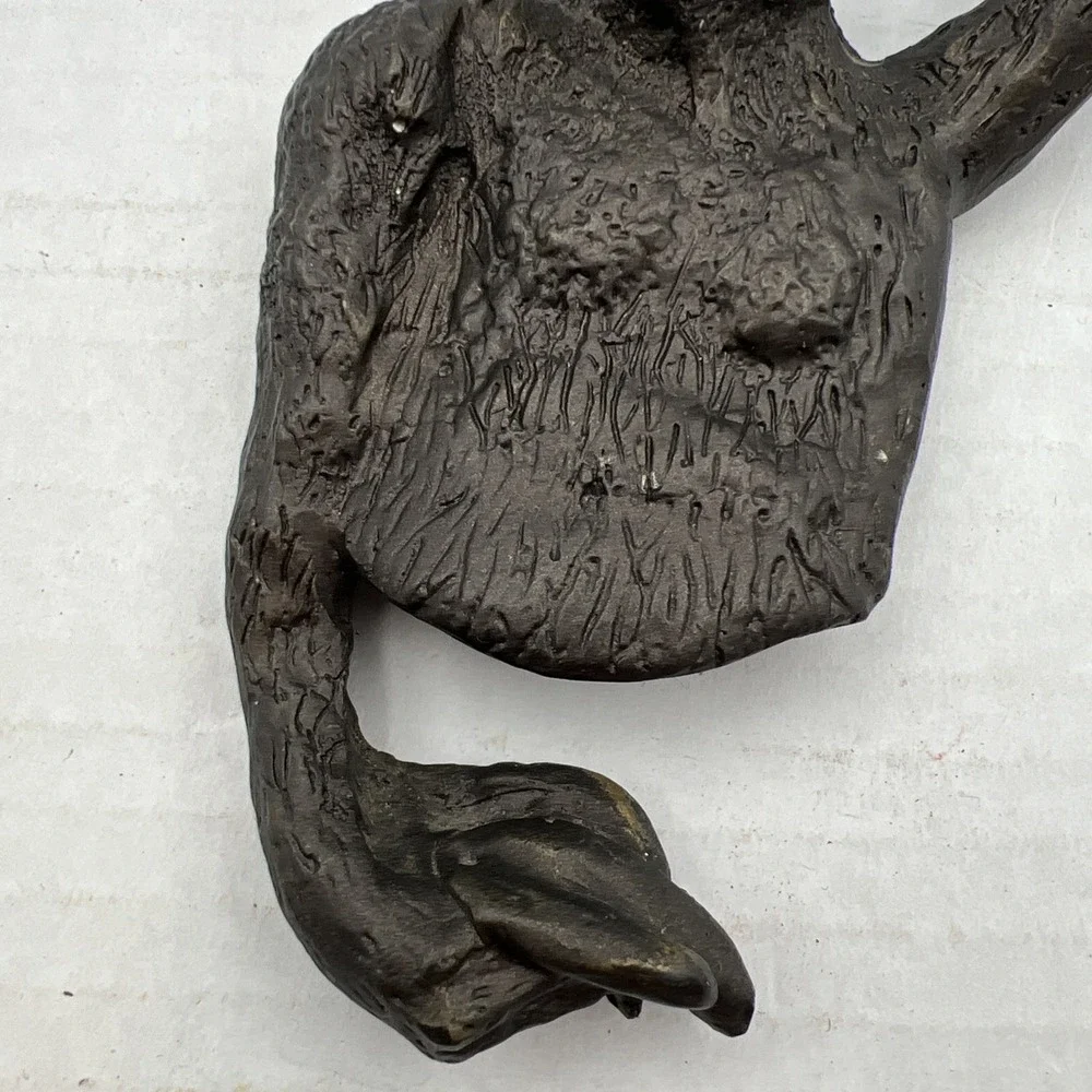 Vintage Cast Metal Monkey Wall Hook Hanger Jungle Decor‎